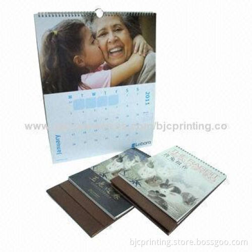 Wall hanging Calendar printing service, gloss and matte lamination finish